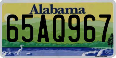 AL license plate 65AQ967