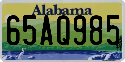 AL license plate 65AQ985