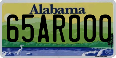 AL license plate 65AR000