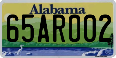 AL license plate 65AR002