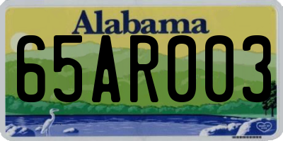 AL license plate 65AR003