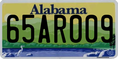 AL license plate 65AR009