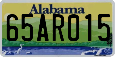 AL license plate 65AR015