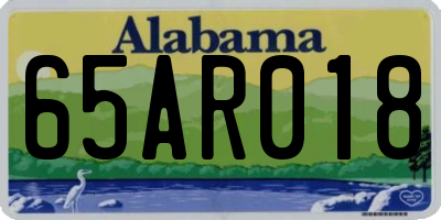 AL license plate 65AR018