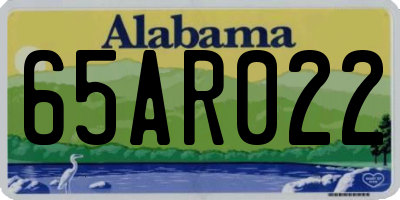 AL license plate 65AR022