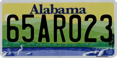 AL license plate 65AR023