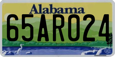 AL license plate 65AR024