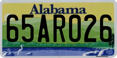 AL license plate 65AR026