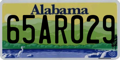 AL license plate 65AR029