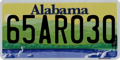 AL license plate 65AR030