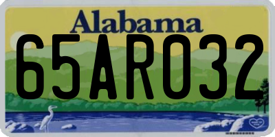 AL license plate 65AR032