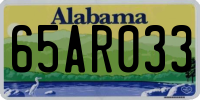 AL license plate 65AR033