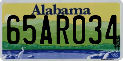 AL license plate 65AR034