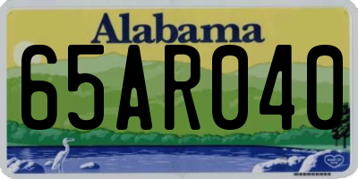AL license plate 65AR040