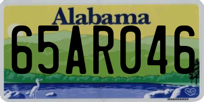 AL license plate 65AR046