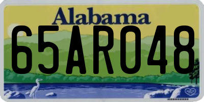 AL license plate 65AR048