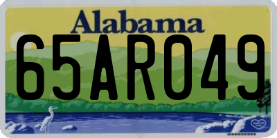 AL license plate 65AR049
