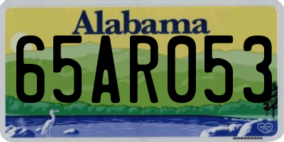 AL license plate 65AR053