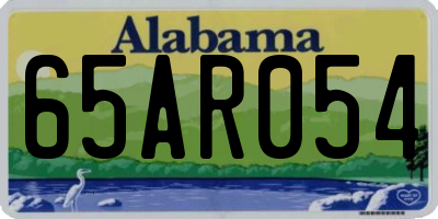 AL license plate 65AR054