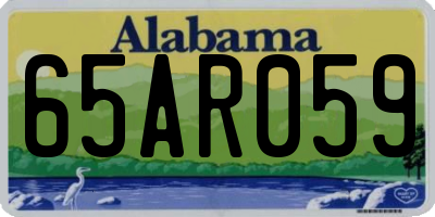 AL license plate 65AR059