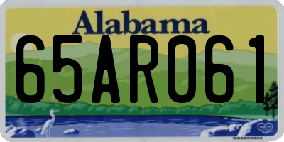 AL license plate 65AR061