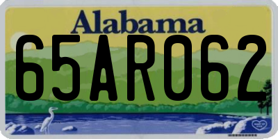 AL license plate 65AR062
