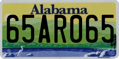 AL license plate 65AR065