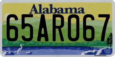 AL license plate 65AR067