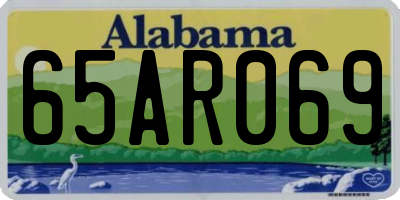 AL license plate 65AR069