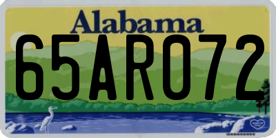 AL license plate 65AR072