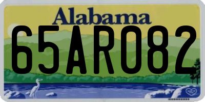 AL license plate 65AR082