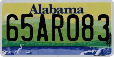 AL license plate 65AR083