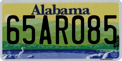 AL license plate 65AR085