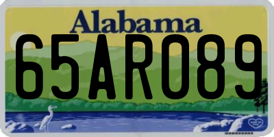 AL license plate 65AR089