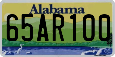 AL license plate 65AR100