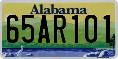 AL license plate 65AR101