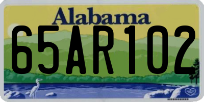 AL license plate 65AR102