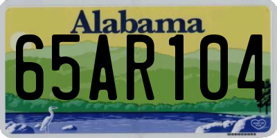 AL license plate 65AR104