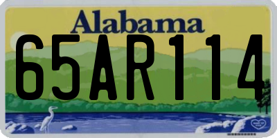 AL license plate 65AR114