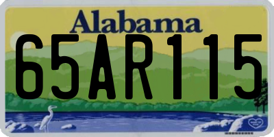 AL license plate 65AR115