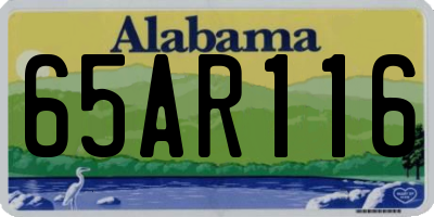 AL license plate 65AR116