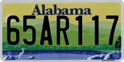 AL license plate 65AR117