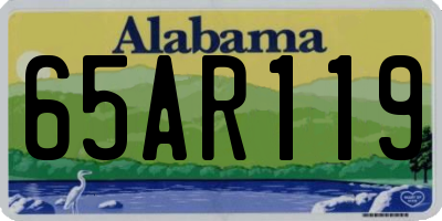 AL license plate 65AR119