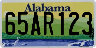 AL license plate 65AR123