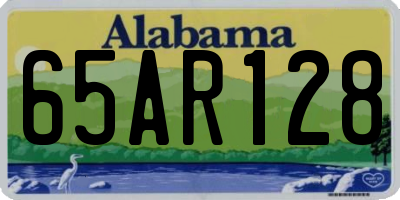 AL license plate 65AR128