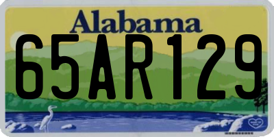 AL license plate 65AR129