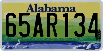 AL license plate 65AR134