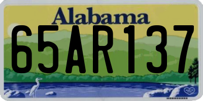 AL license plate 65AR137