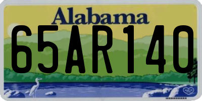 AL license plate 65AR140