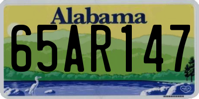 AL license plate 65AR147